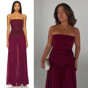 Camila Coelho Burgundy Maxi Dress
